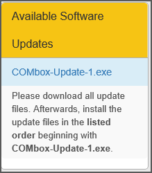 COMbox update notification