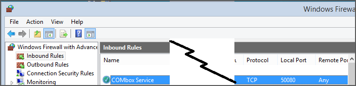 Windows Firewall settings