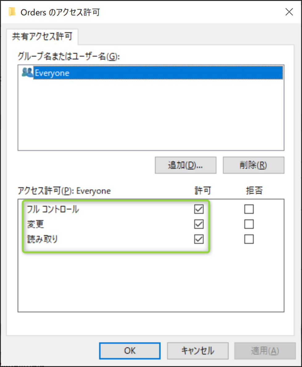 ネットワーク共有